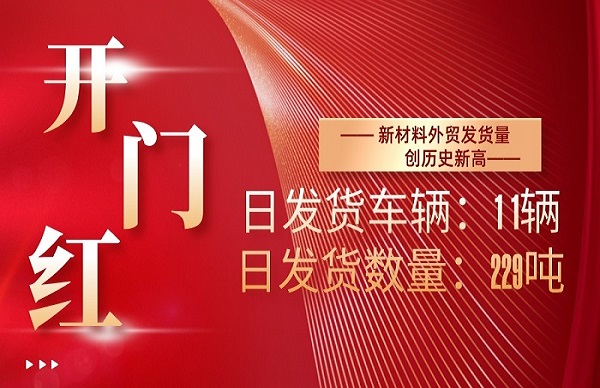 起步即是沖刺!新材料公司外貿(mào)單日發(fā)貨量創(chuàng)歷史新高